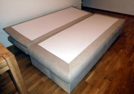 unfolded sofa