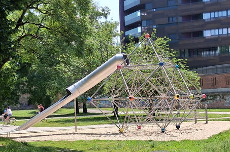 jungle gym slide