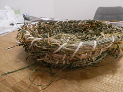Side view of basket
