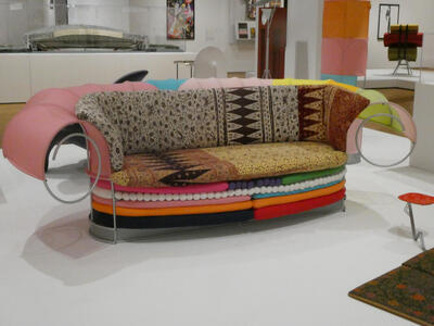 multicolored couch