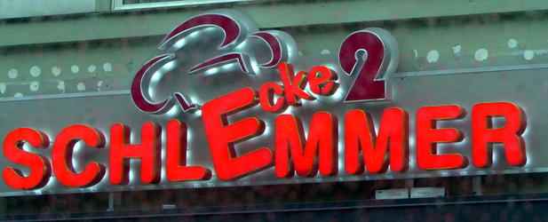 Gourmet Corner signage Schlemmer Ecke logo