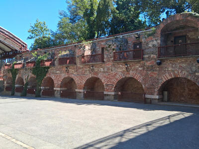Series of brick arches at Schloßberg