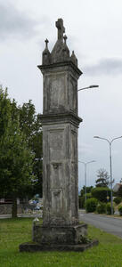 Granite column with cross atop