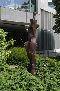 Abstract bronze sculpture