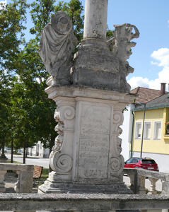 Base of column engraved with date 1743.