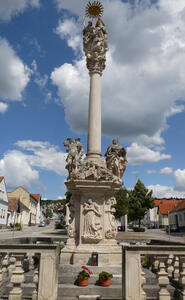 Column with virgin mary at top