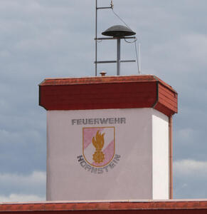 Sign on fire station: Feuerwehr Hornstein