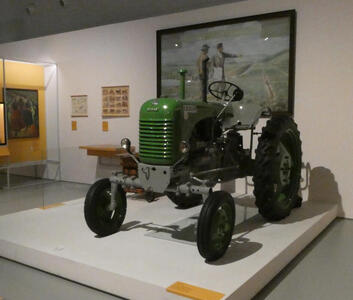 Old green tractor