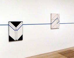 line on wall intersecting paintings line on wall intersecting paintings