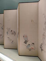 illustrated folding screen illustrated folding screen