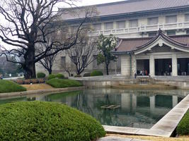 pool outside Tokyo National Museum pool outside Tokyo National Museum