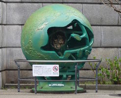 green globe sculpture green globe sculpture