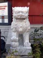 lion in front of sensoji temple lion in front of sensoji temple