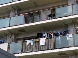 clothes drying on balcony clothes drying on balcony