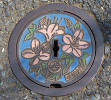 manhole cover painted manhole cover painted