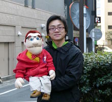 japanese ventriloquist holding dummy japanese ventriloquist holding dummy