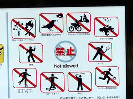 signage forbidden activities in park signage forbidden activities in park