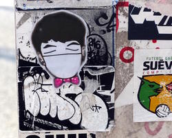 manga style man on sticker manga style man on sticker