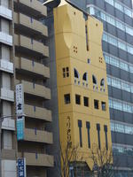 modernistic yellow building modernistic yellow building