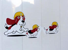 cartoon beagles wearing hard hats cartoon beagles wearing hard hats