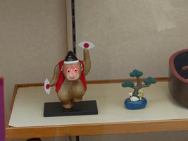 toy monkey in display case toy monkey in display case