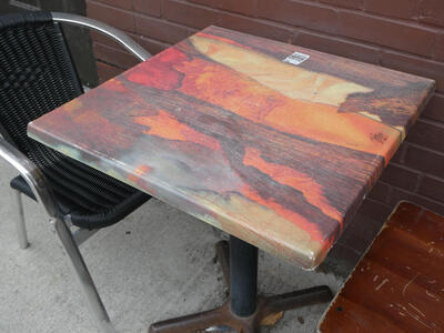 multi colored table