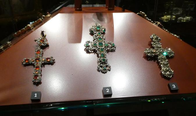 Three jeweled crosses