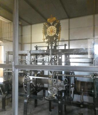 Clock mechanism at top of St Vitus cathedral tower
