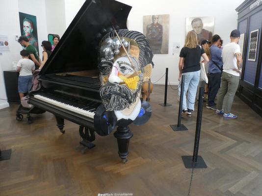 Portrait of musician Bedrich Smetana when seen at correct viewing angle